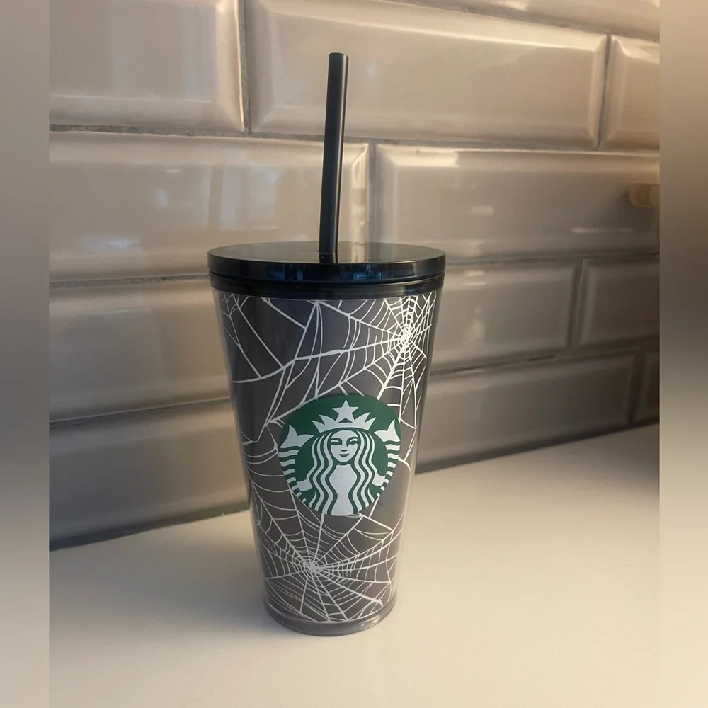 Starbucks spider web Halloween cold brew tumbler